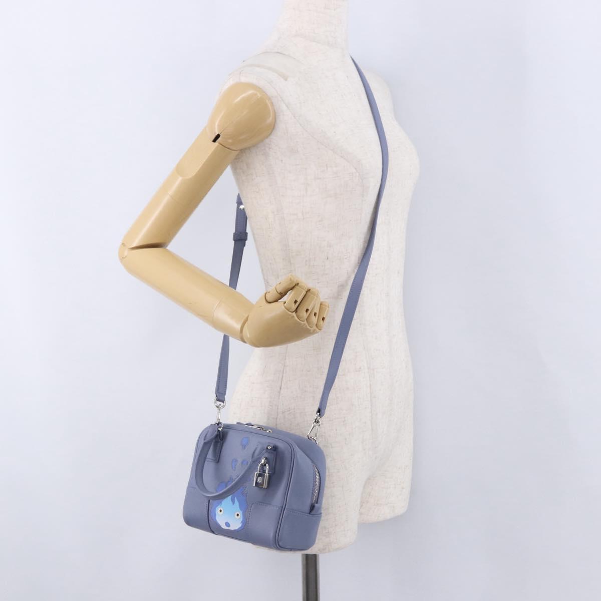 LOEWE LOEWE × Studio Ghibli Amazona 16 Calcifer Leather Blue Auth 167493SM