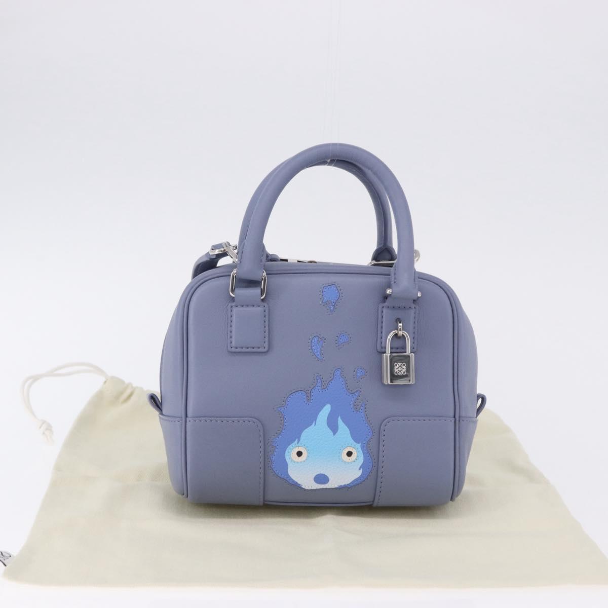 LOEWE LOEWE × Studio Ghibli Amazona 16 Calcifer Leather Blue Auth 167493SM