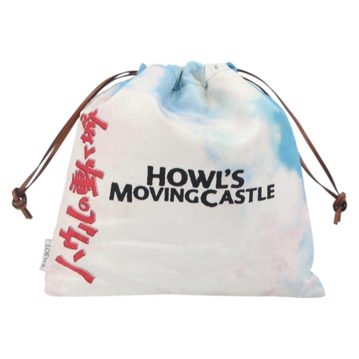 LOEWE Studio Ghibli Howl's Moving Castle Pouch Nylon Blue Auth 167496M