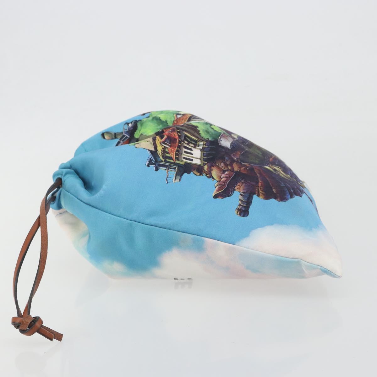 LOEWE Studio Ghibli Howl's Moving Castle Pouch Nylon Blue Auth 167496M