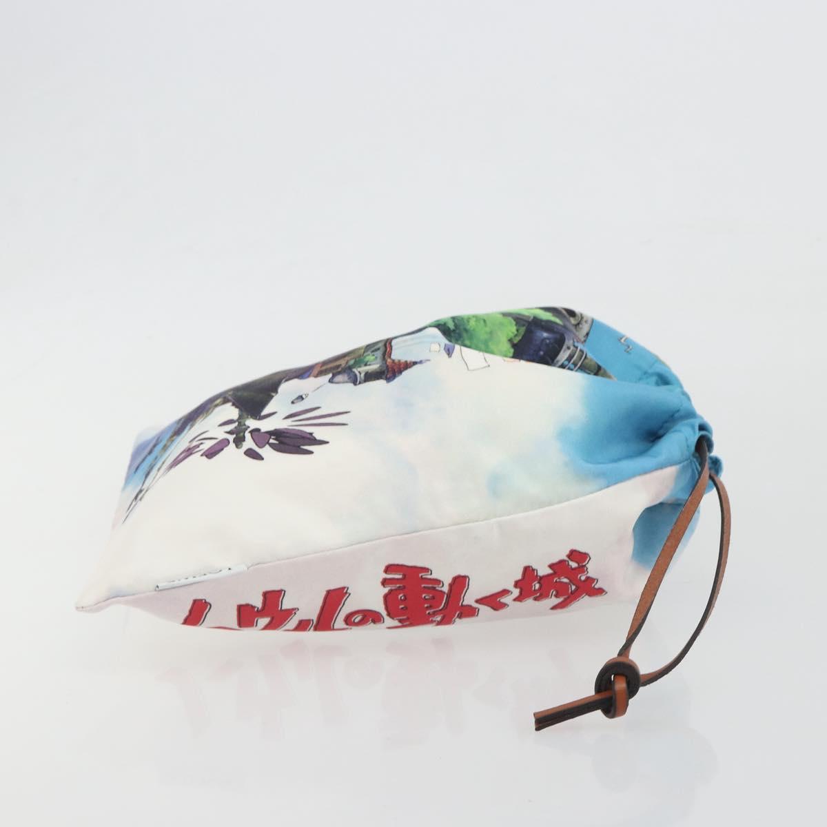 LOEWE Studio Ghibli Howl's Moving Castle Pouch Nylon Blue Auth 167497M