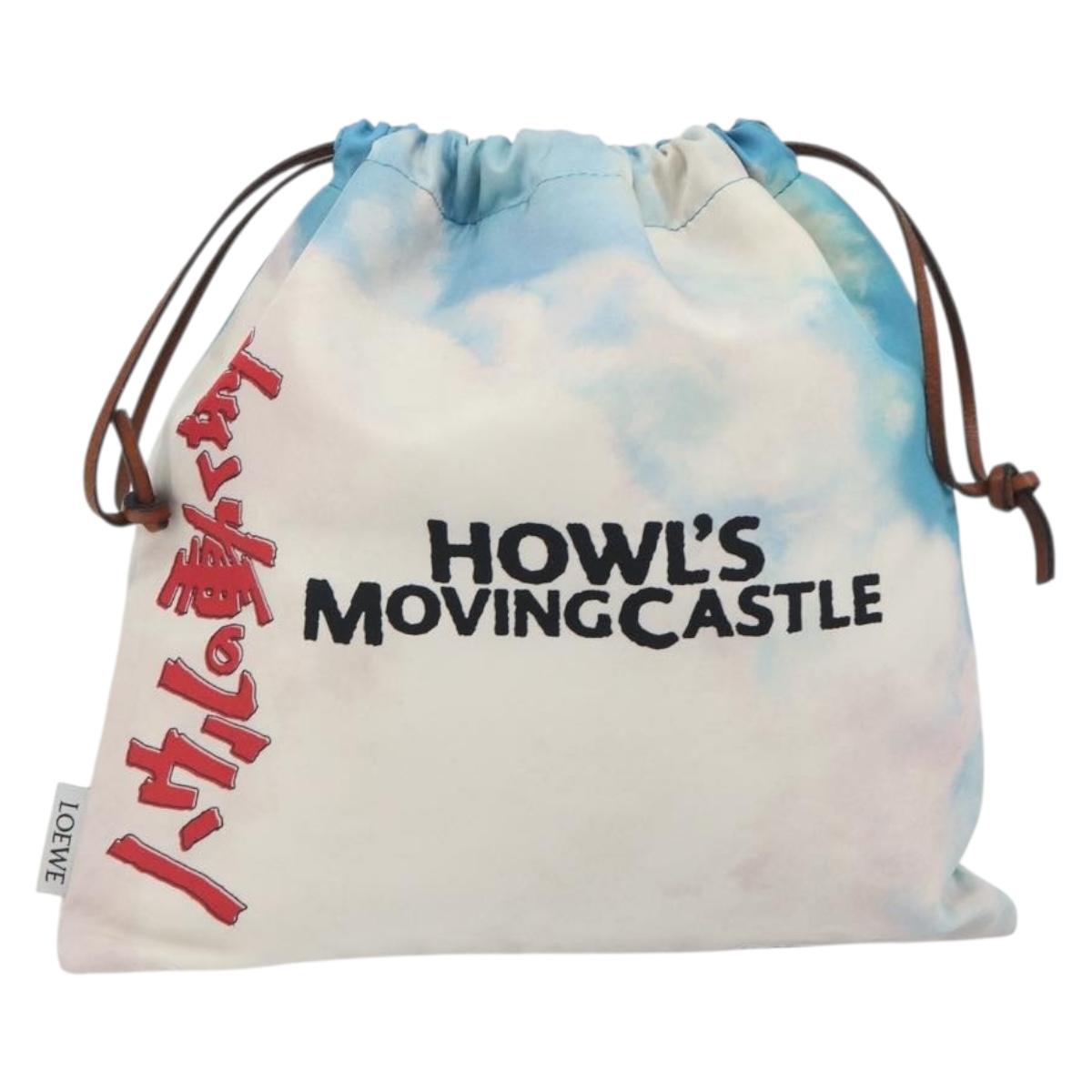 LOEWE Studio Ghibli Howl's Moving Castle Pouch Nylon Blue Auth 167498M
