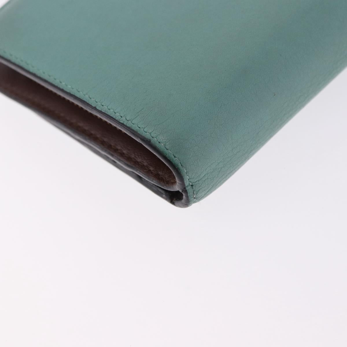 LOEWE LOEWE × Studio Ghibli Suswatari Wallet Leather Green Gold Auth 167501M