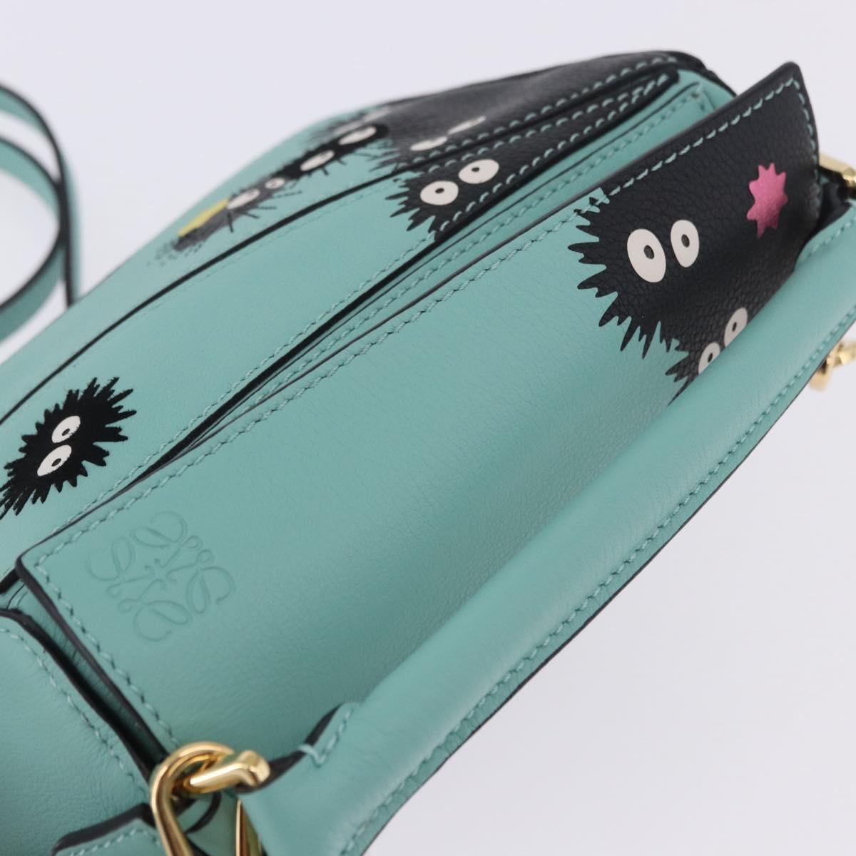 LOEWE Ghibli Spirited Away Soot Sprites Puzzle Bag Mini 2way Green Auth 167502SM