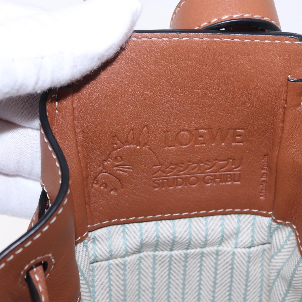LOEWE Ghibli Collaboration Totoro Hammock Mini Bag Leather Blue Auth 167503SM