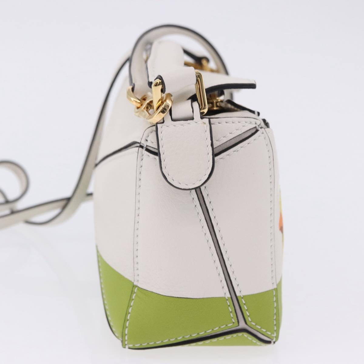 LOEWE Ghibli Spirited Away Ootori Sama Puzzle Bag Mini Leather 2way Gold Auth 167504SM