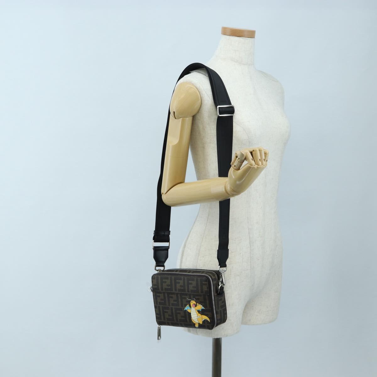 FENDI FENDIxFRGMTxPOKÉMON Zucca Canvas Dragonfly 2way Camera Bag Auth 167506SM