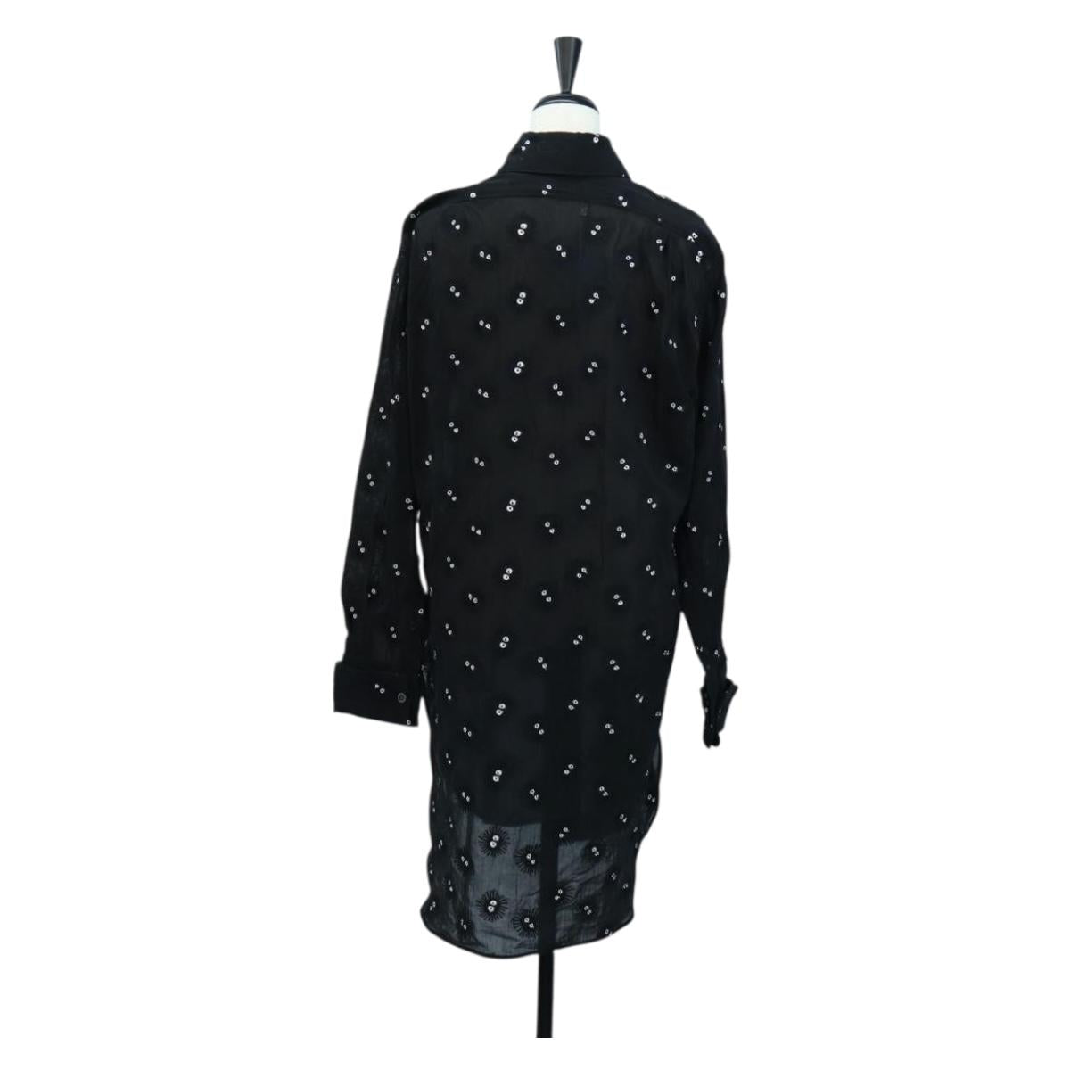 LOEWE LOEWE × Studio Ghibli Sheer shirt Soot Sprites Cotton 34 Auth 167530SM