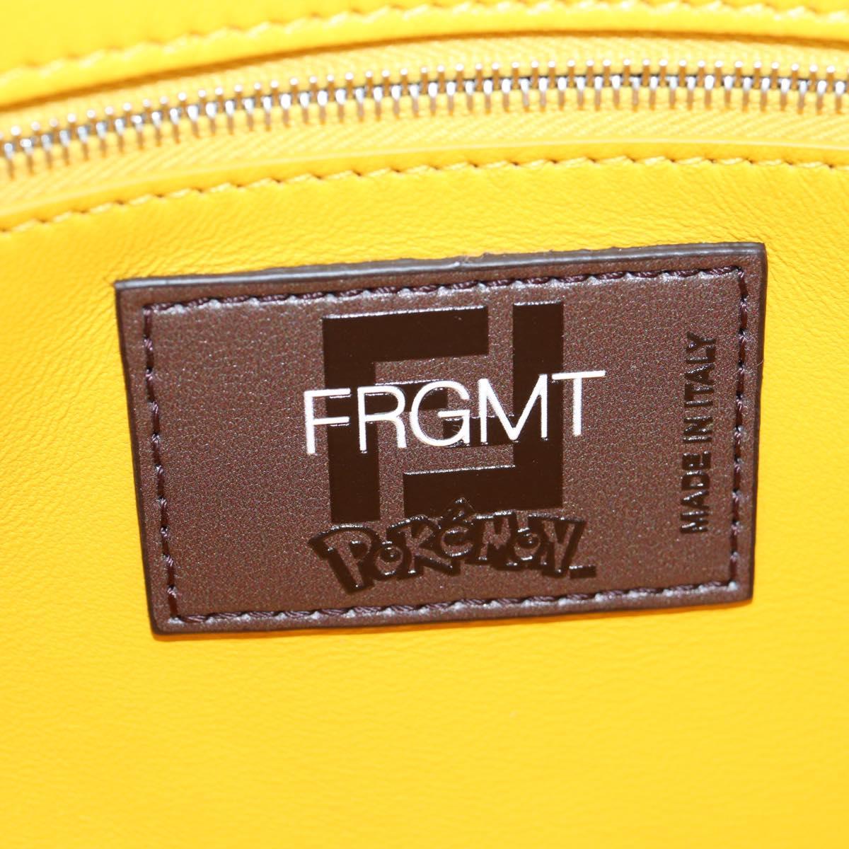 FENDI Dragonite FENDIxFRGMTxPOKÉMON Mamma Baguette Leather Yellow Auth 167542SM