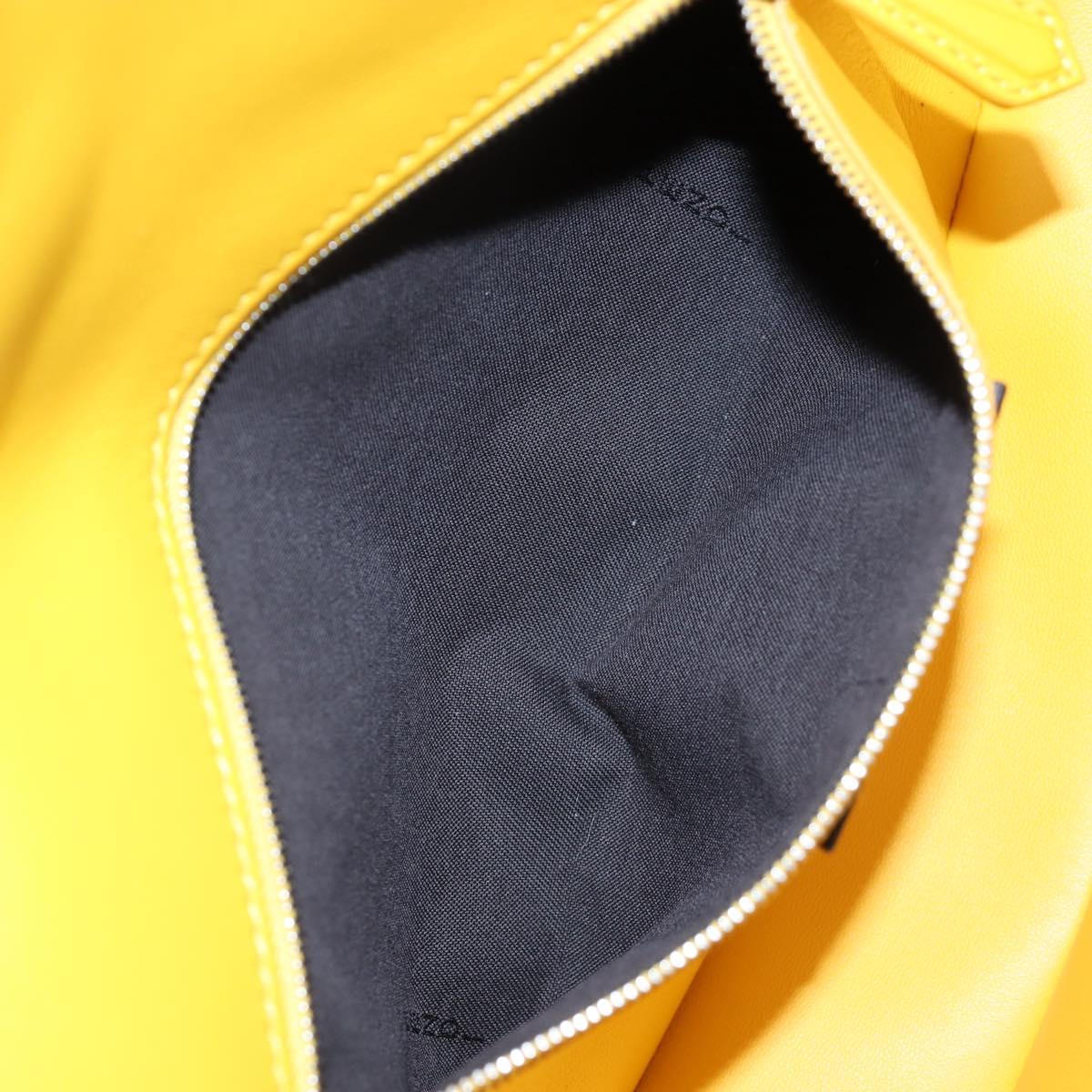 FENDI Dragonite FENDIxFRGMTxPOKÉMON Mamma Baguette Leather Yellow Auth 167542SM