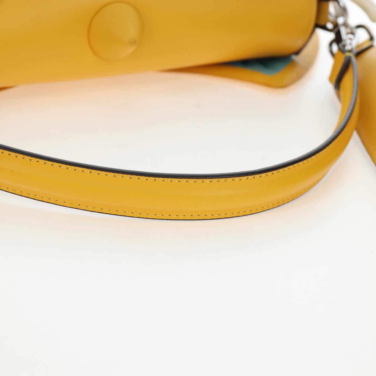 FENDI Dragonite FENDIxFRGMTxPOKÉMON Mamma Baguette Leather Yellow Auth 167542SM