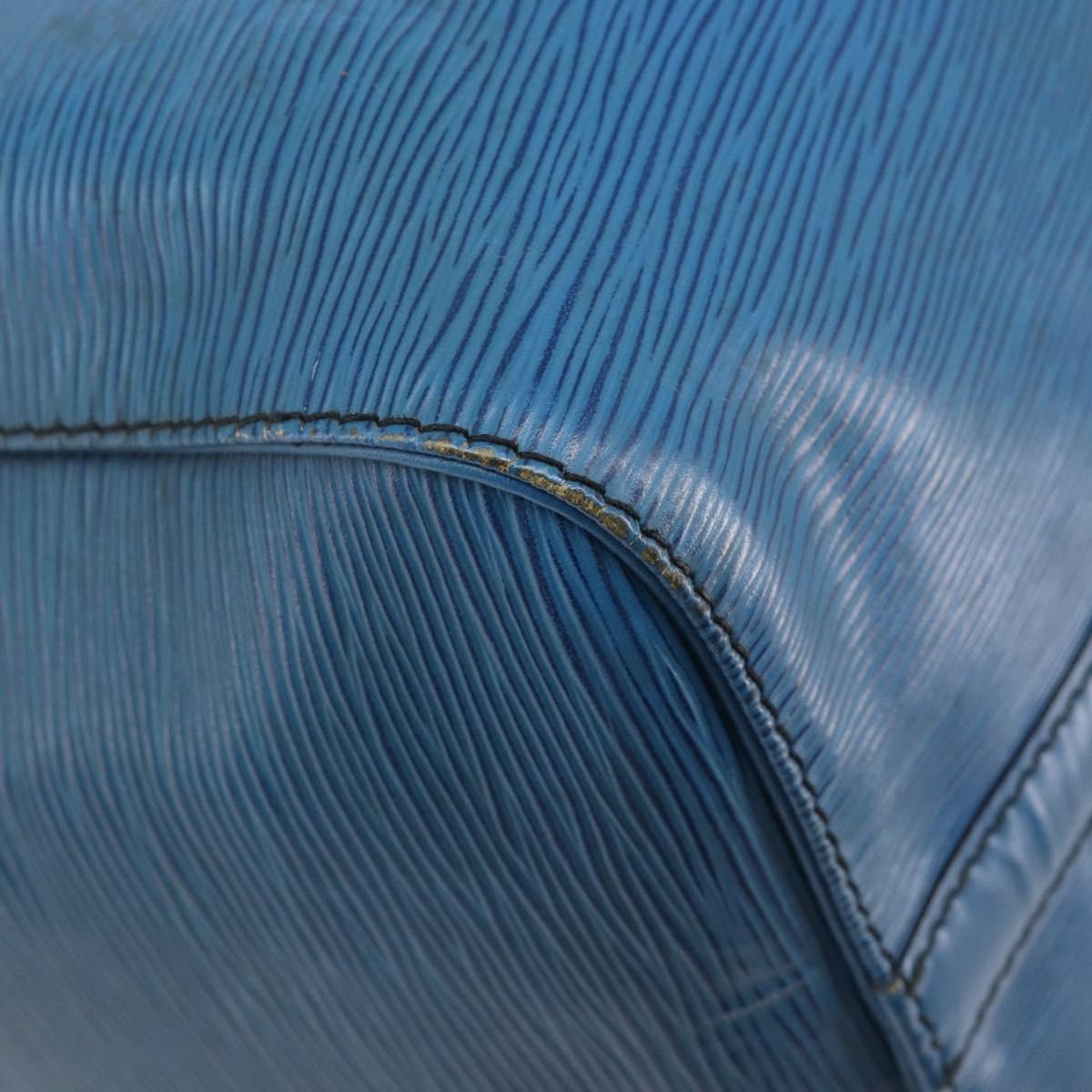 LOUIS VUITTON Epi Keepall 45 Boston Bag Blue M42975 LV Auth 167543