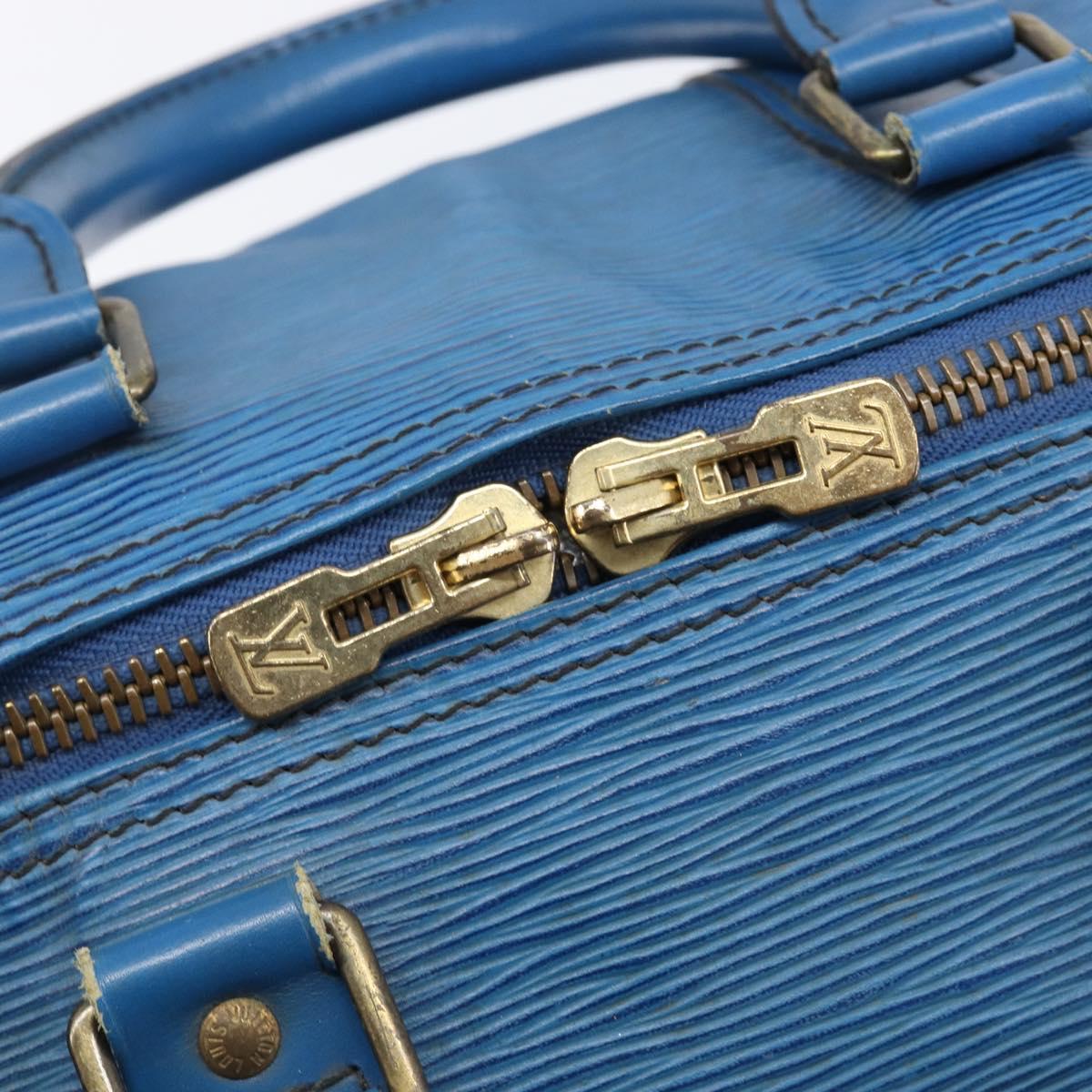 LOUIS VUITTON Epi Keepall 45 Boston Bag Blue M42975 LV Auth 167543