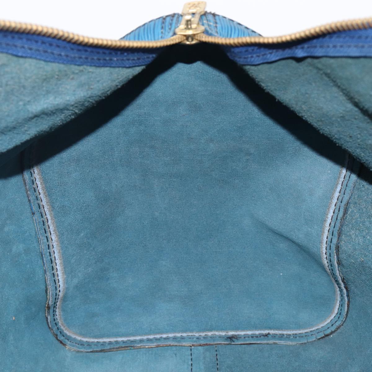 LOUIS VUITTON Epi Keepall 45 Boston Bag Blue M42975 LV Auth 167543