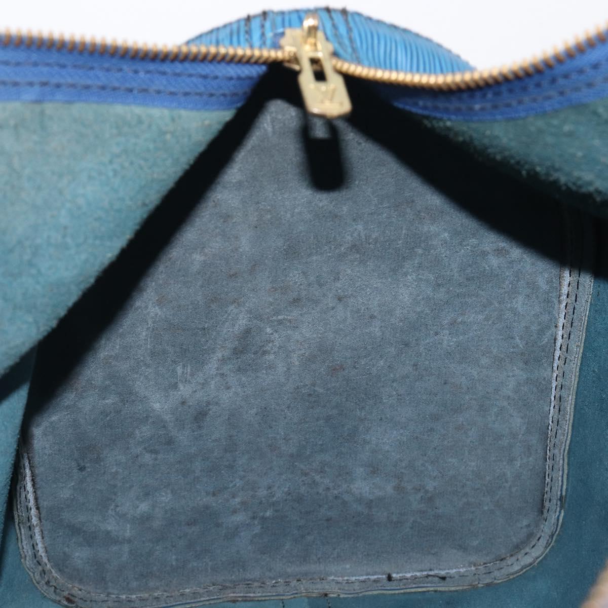 LOUIS VUITTON Epi Keepall 45 Boston Bag Blue M42975 LV Auth 167543