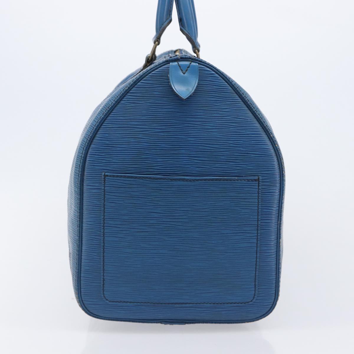LOUIS VUITTON Epi Keepall 45 Boston Bag Blue M42975 LV Auth 167543