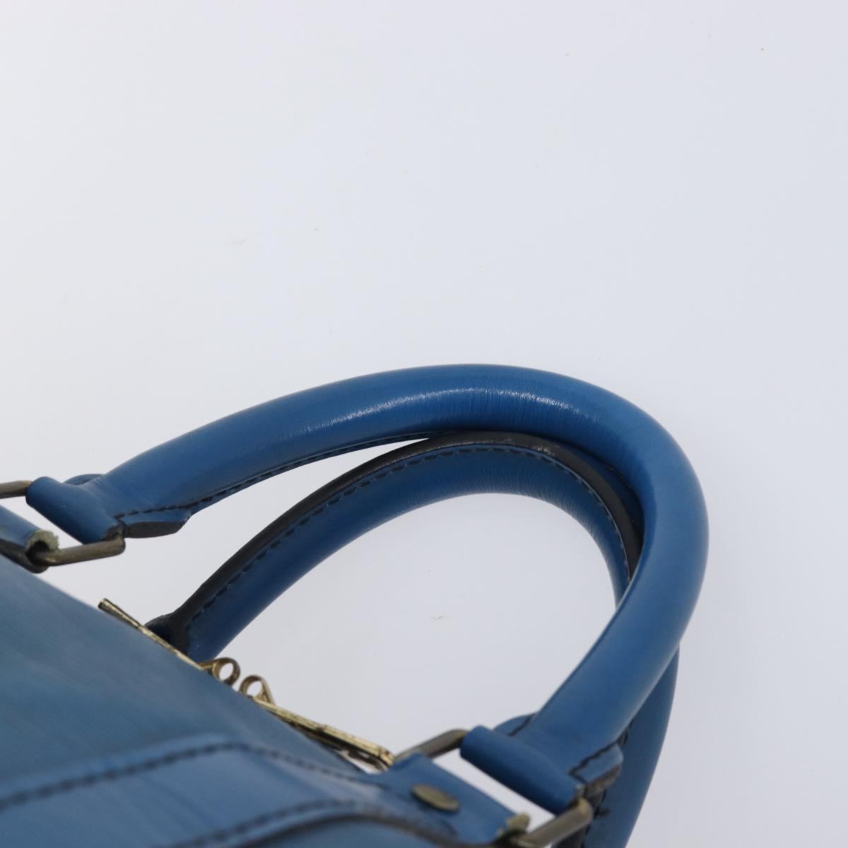 LOUIS VUITTON Epi Keepall 45 Boston Bag Blue M42975 LV Auth 167543