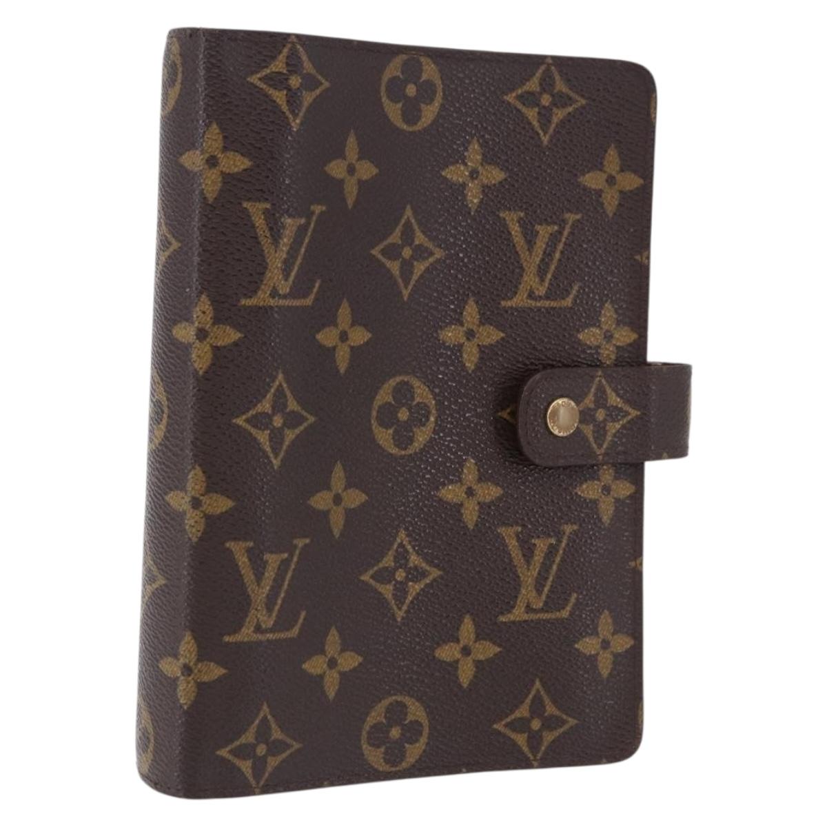 LOUIS VUITTON Monogram Agenda MM Day Planner Cover R20105 LV Auth 167545