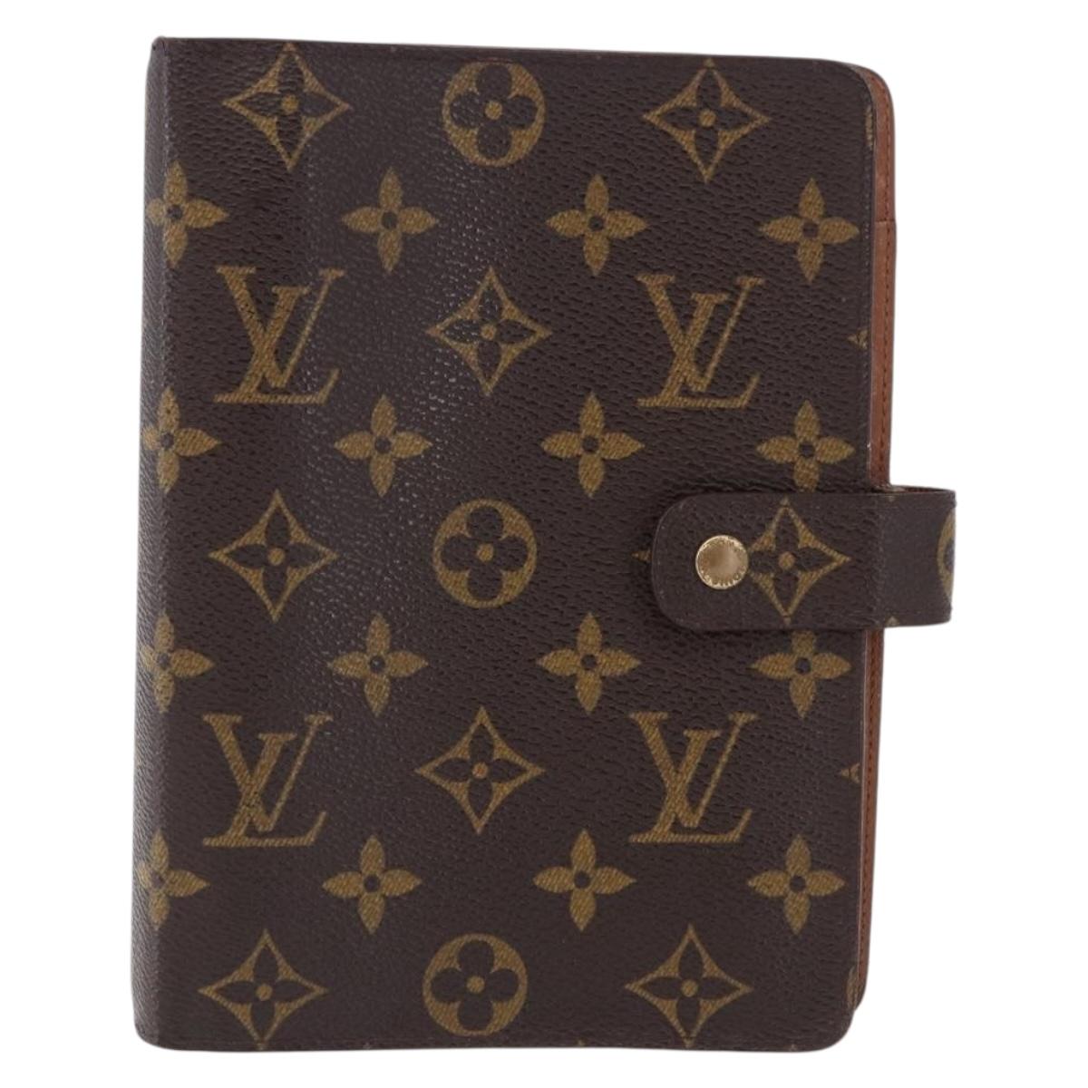 LOUIS VUITTON Monogram Agenda MM Day Planner Cover R20105 LV Auth 167545