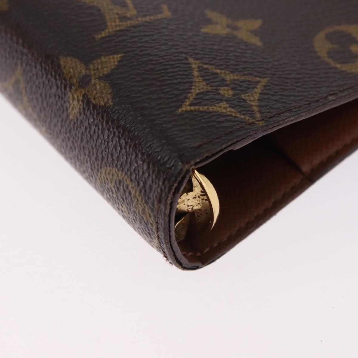 LOUIS VUITTON Monogram Agenda MM Day Planner Cover R20105 LV Auth 167545