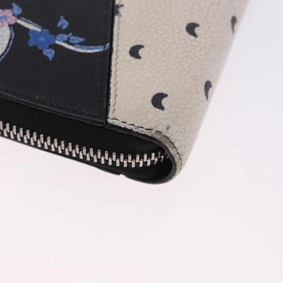 LOEWE Long Wallet Leather Multicolor Silver 261812 Auth 167546A