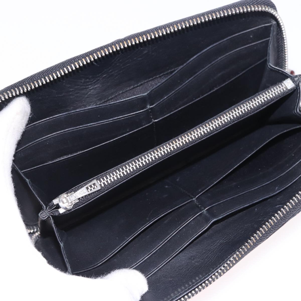 LOEWE Long Wallet Leather Multicolor Silver 261812 Auth 167546A