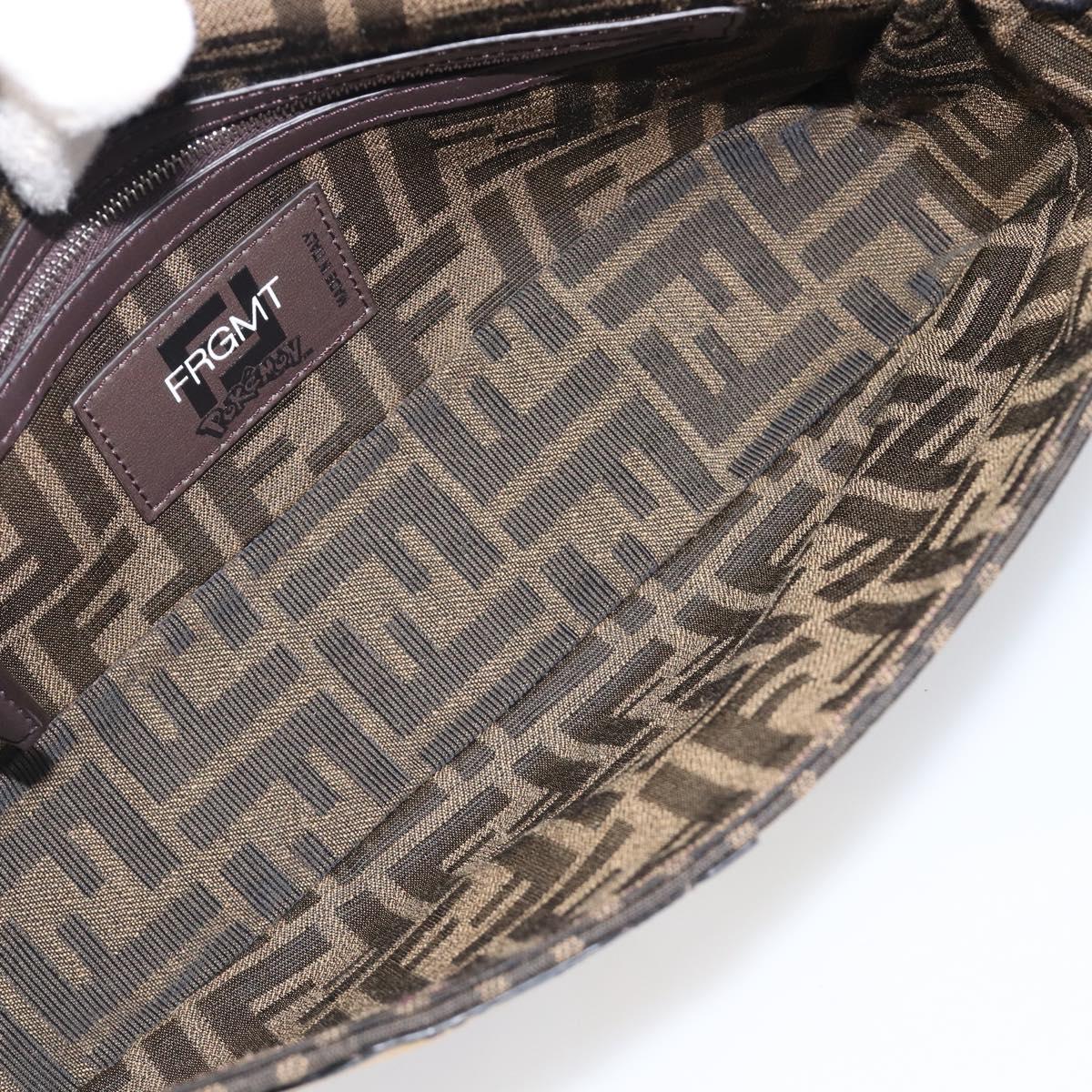 FENDI x FRGMT x POKEMON Mamma Baguette Kairyu Zucca Brown 8BR600 Auth 167552SM