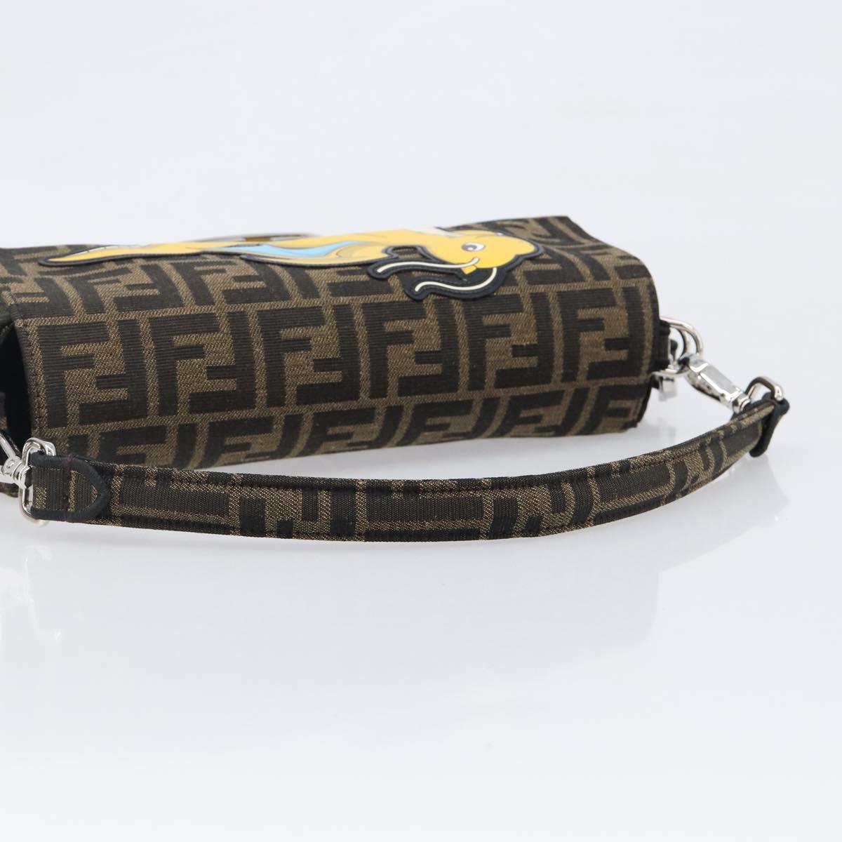 FENDI x FRGMT x POKEMON Mamma Baguette Kairyu Zucca Brown 8BR600 Auth 167552SM