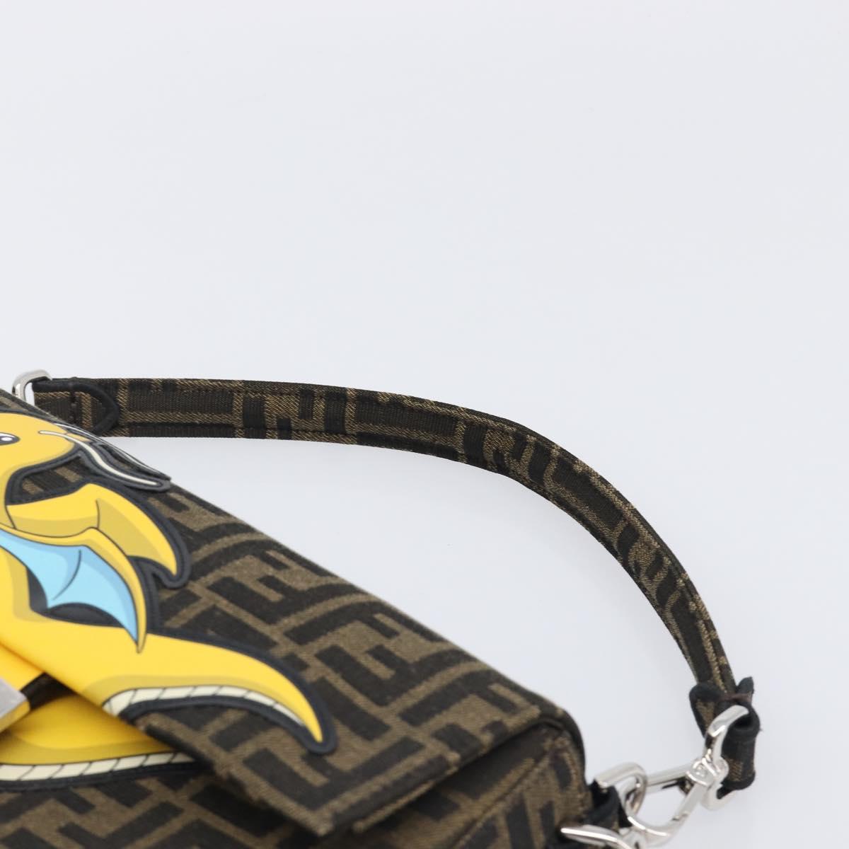 FENDI x FRGMT x POKEMON Mamma Baguette Kairyu Zucca Brown 8BR600 Auth 167552SM