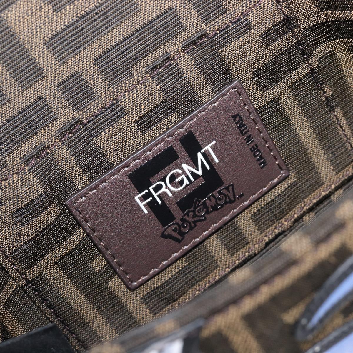 FENDI x FRGMT x POKEMON Mamma Baguette Dratini Zucca Brown 8BS017 Auth 167553SM