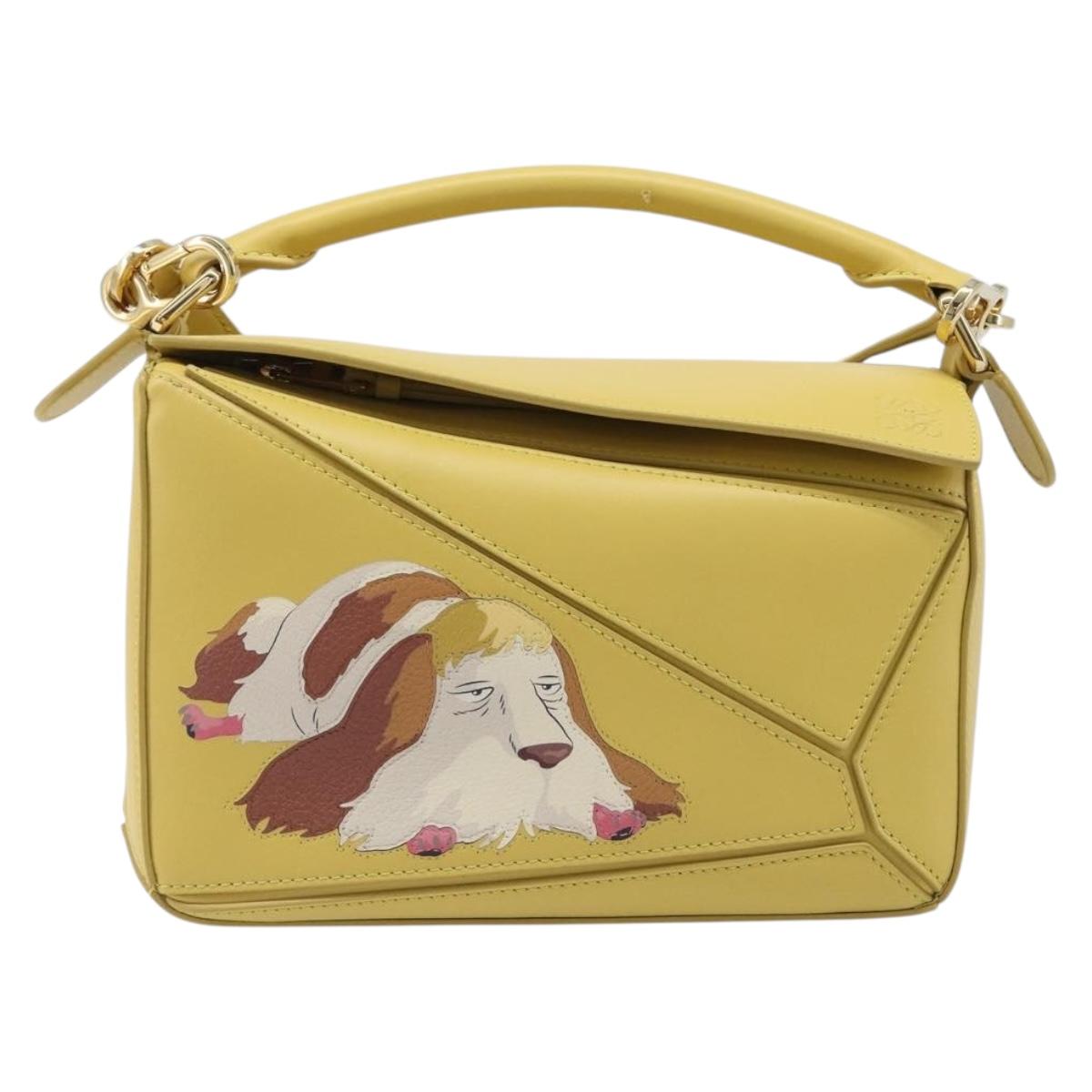 LOEWE x Studio Ghibli Howl's Moving Castle Hin Puzzle Bag Yellow Auth 167554SM