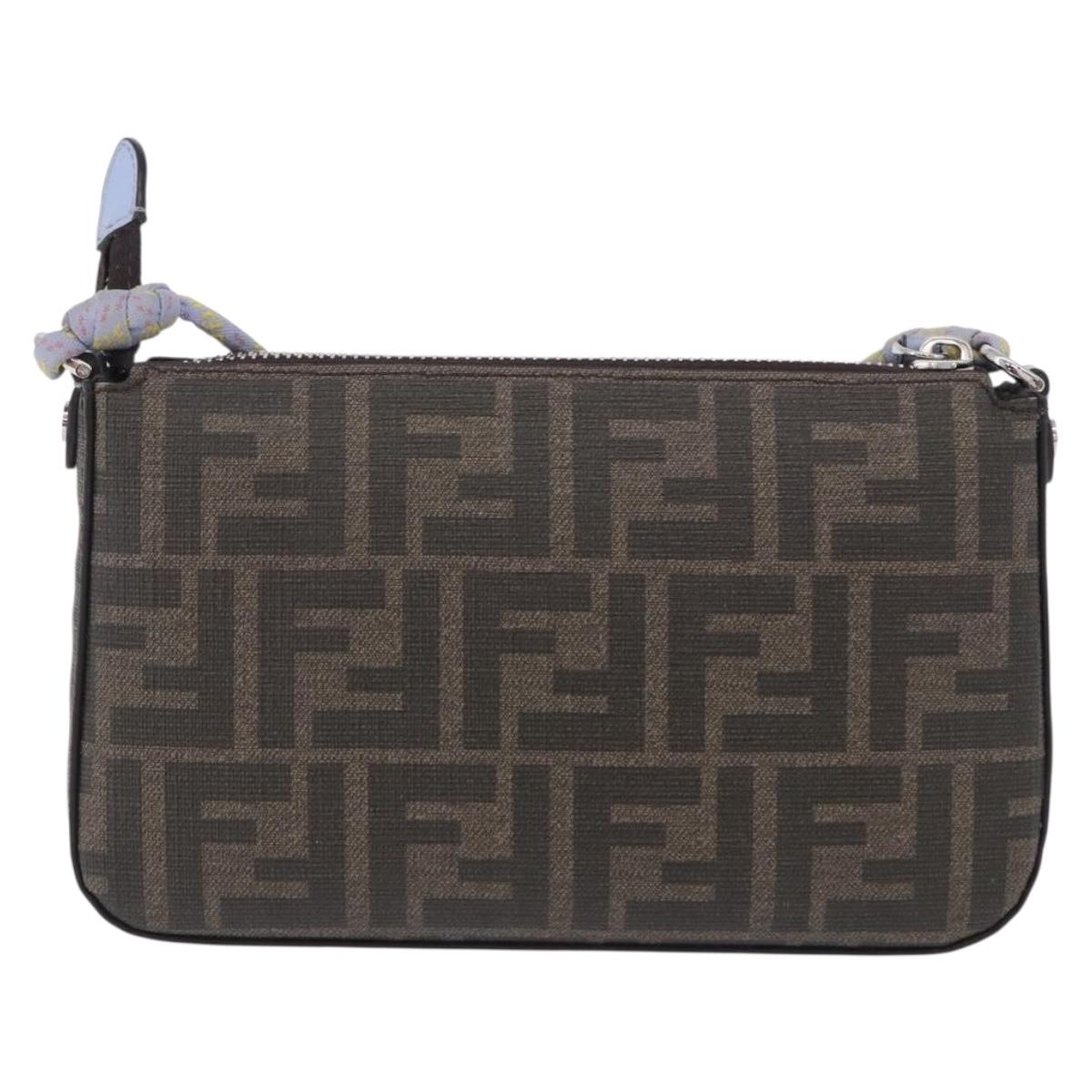 FENDI x FRGMT x POKEMON Dratini Shoulder Bag PVC Brown 8BS073 Auth 167561SM
