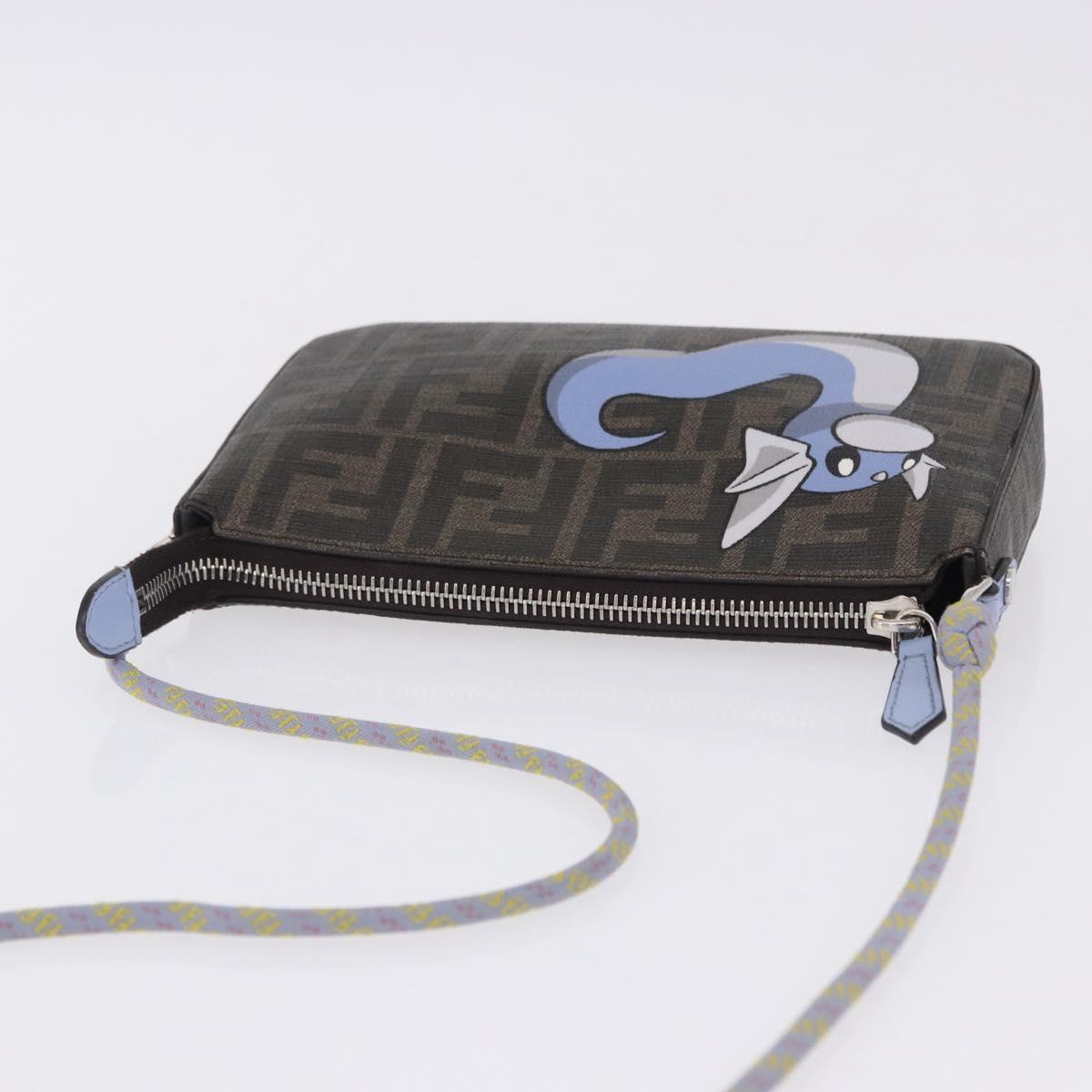 FENDI x FRGMT x POKEMON Dratini Shoulder Bag PVC Brown 8BS073 Auth 167561SM