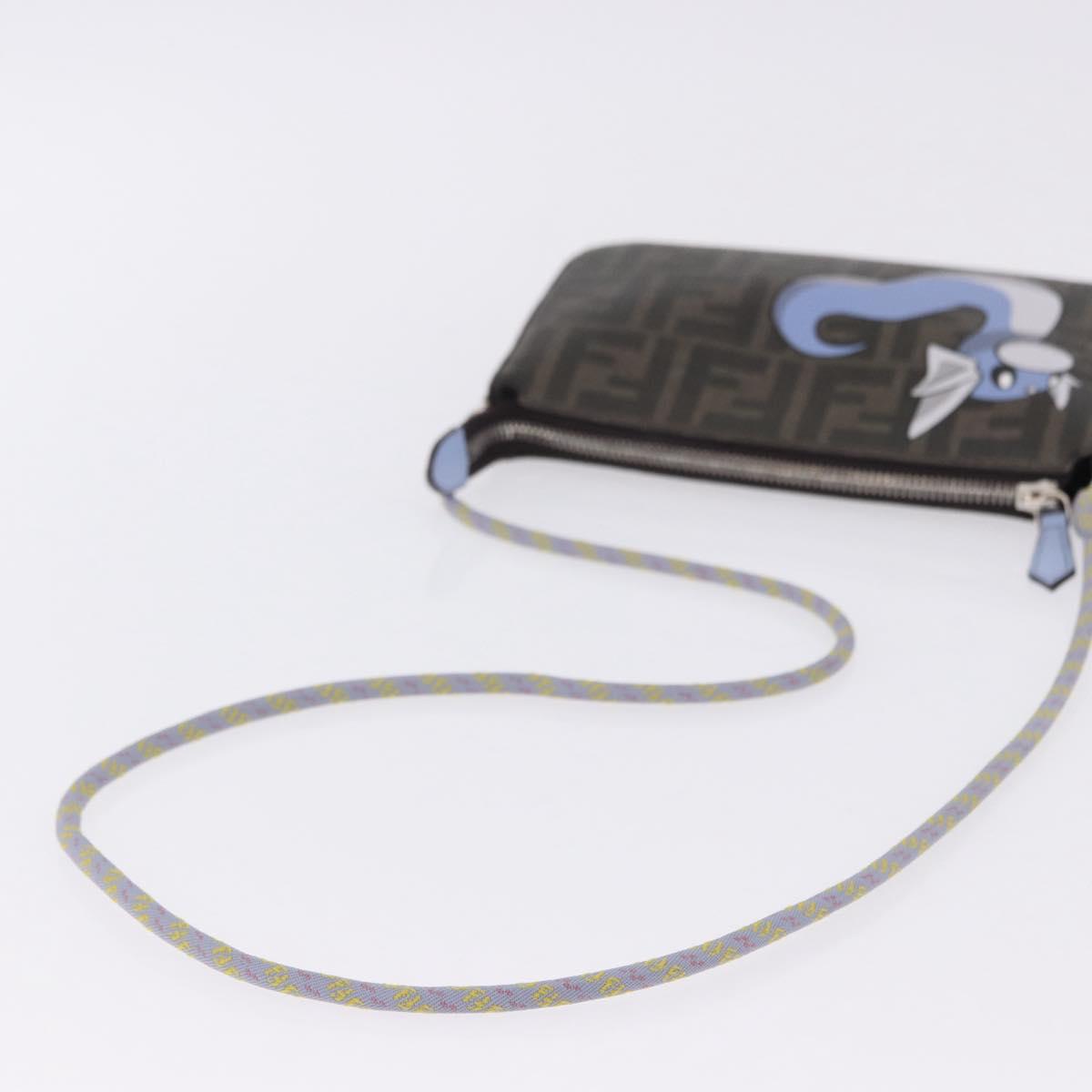 FENDI x FRGMT x POKEMON Dratini Shoulder Bag PVC Brown 8BS073 Auth 167561SM