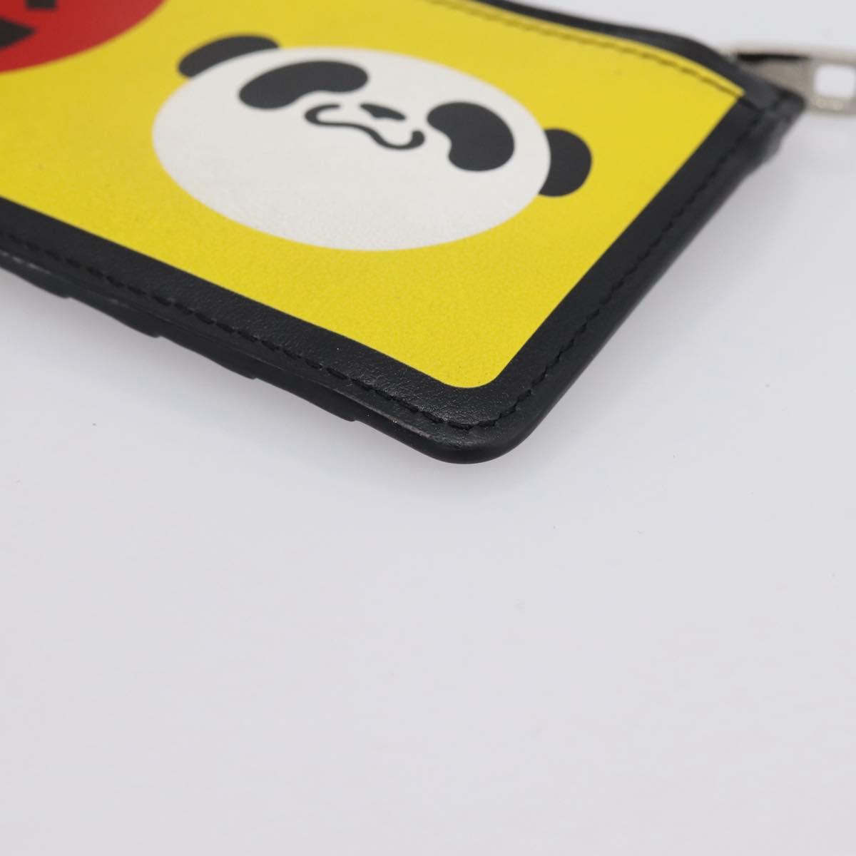 DOLCE&GABBANA × Jujutsu Kaisen Panda Card Case Leather Black Yellow Auth 167563M