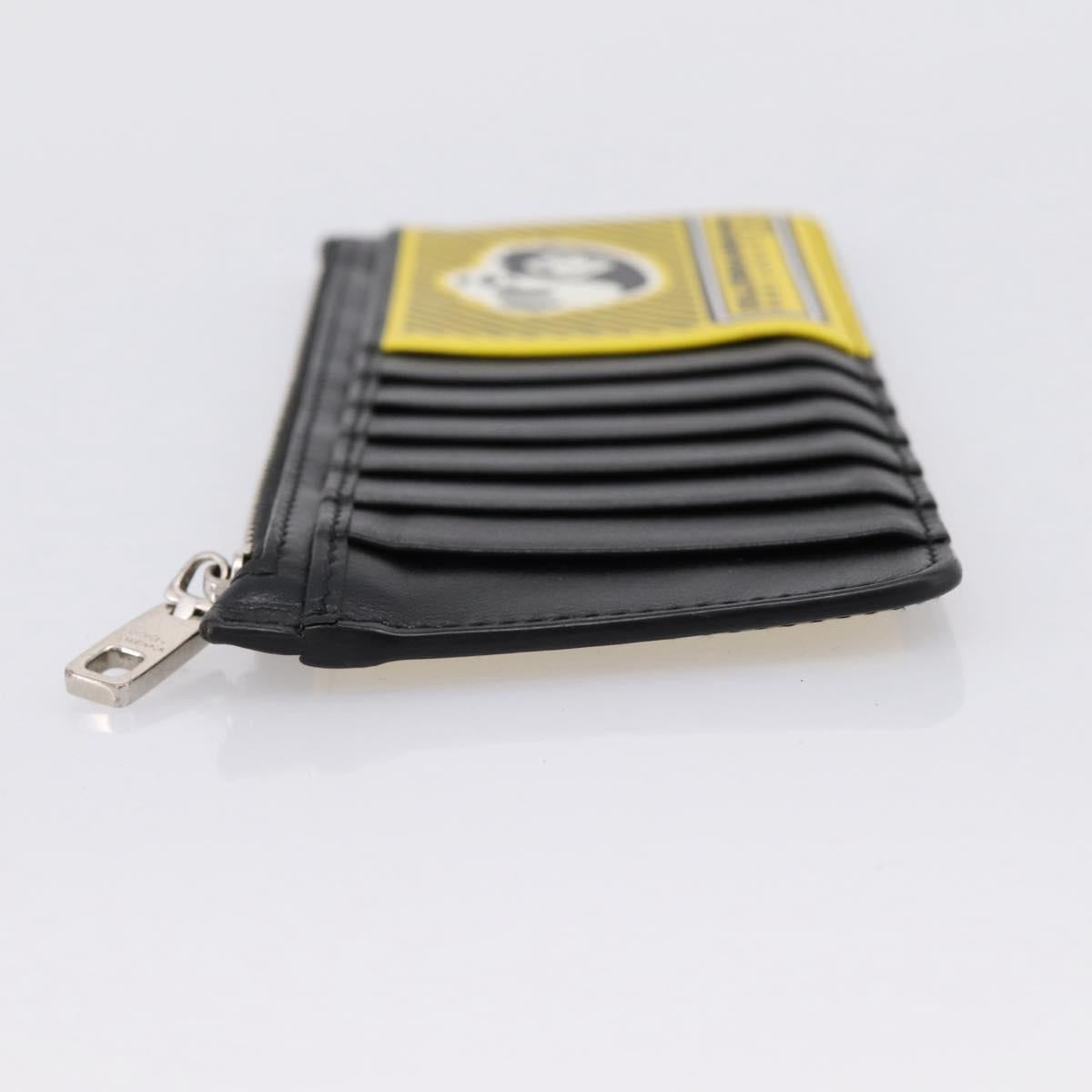DOLCE&GABBANA × Jujutsu Kaisen Panda Card Case Leather Black Yellow Auth 167563M
