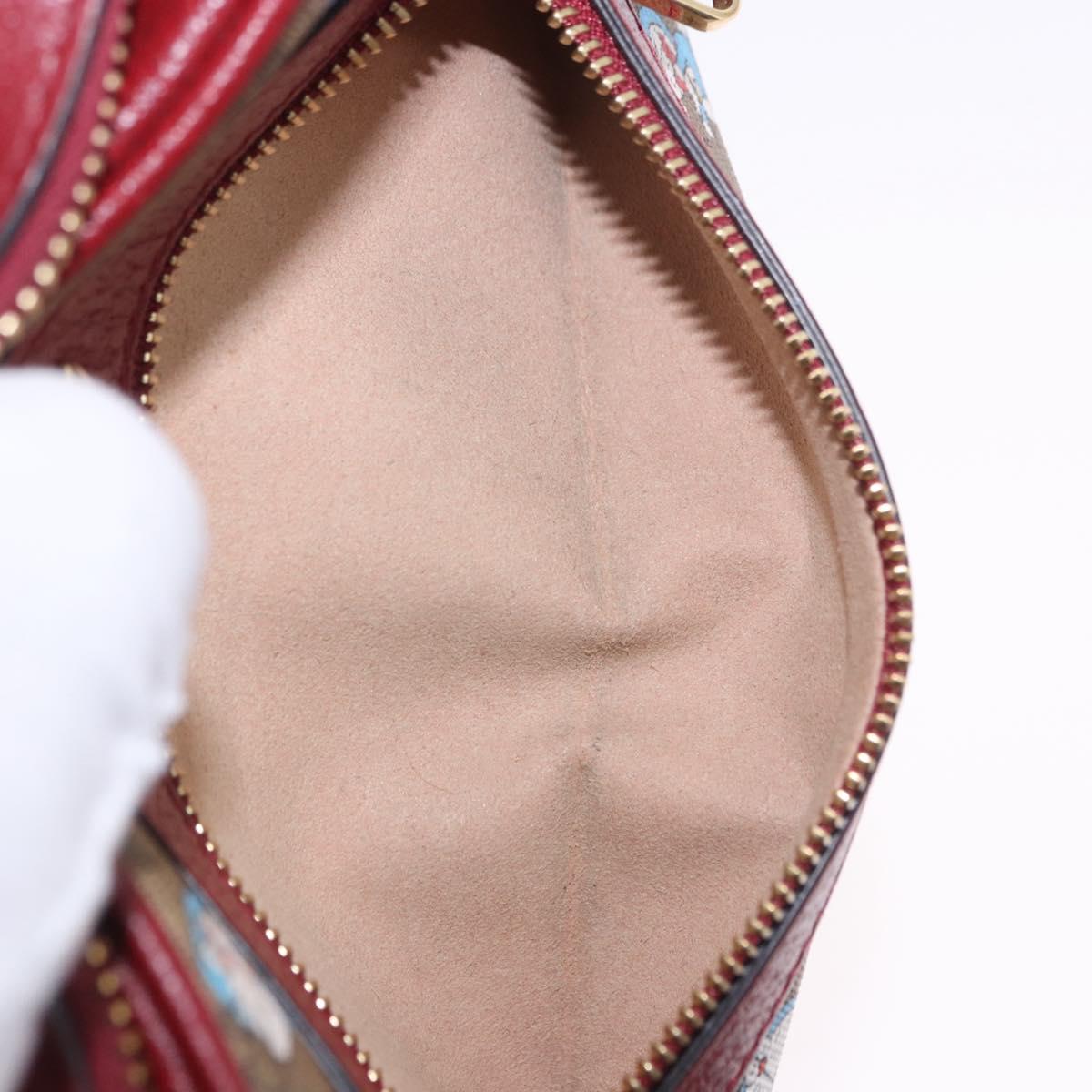 GUCCI x Doraemon Micro GG Shoulder Bag PVC Brown Gold Tone 647784 Auth 167564SAM
