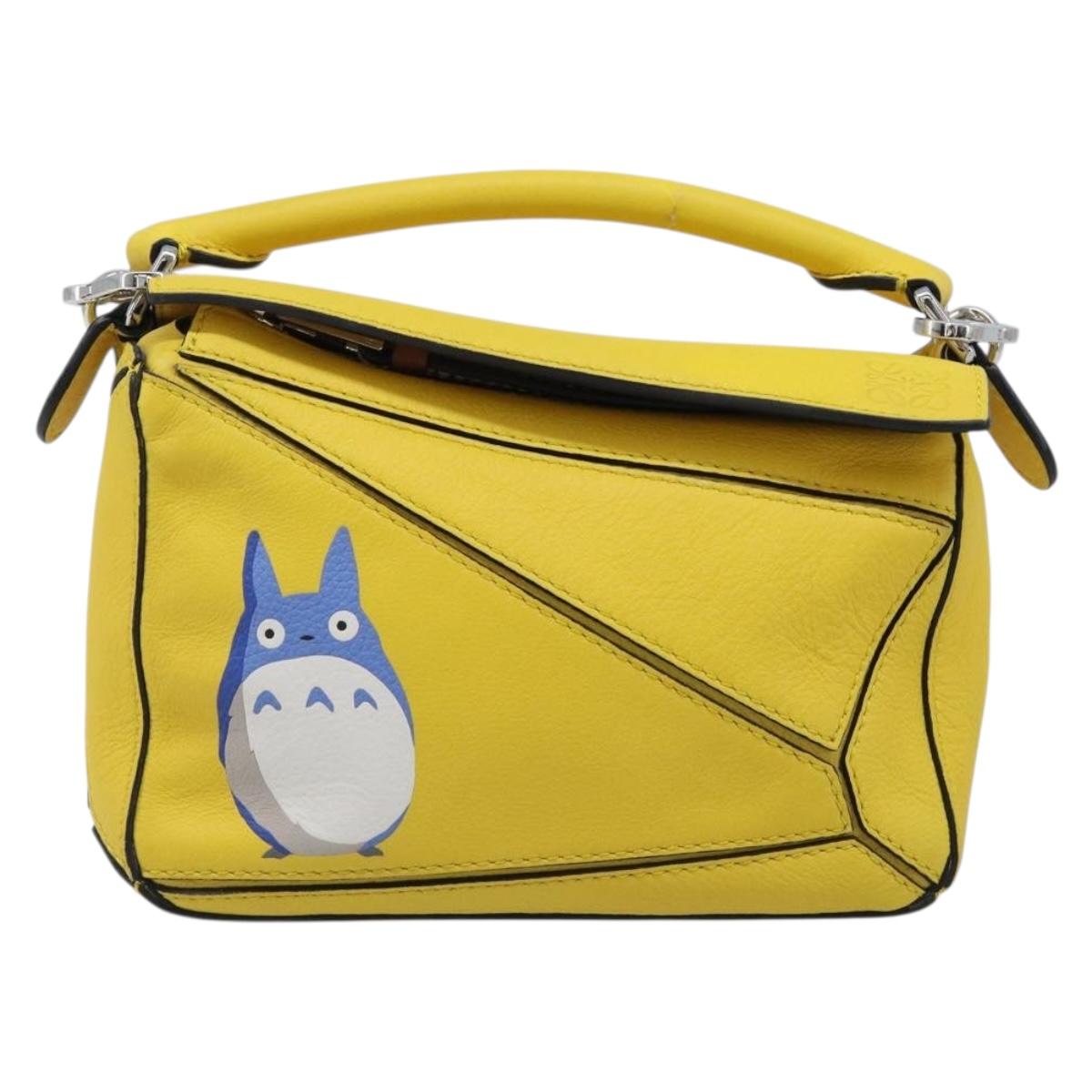 LOEWE x Studio Ghibli My Neighbor Totoro M Totoro Puzzle Bag Mini Auth 167566SM