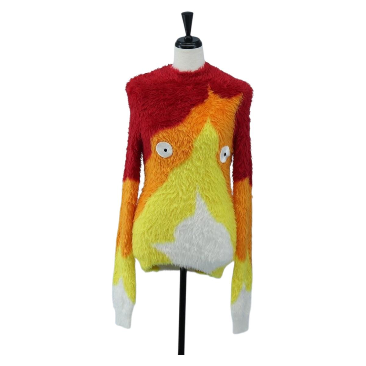 LOEWE x Ghibli Howl's Moving Castle Calcifer Sweater Polyamide Auth 167568SM