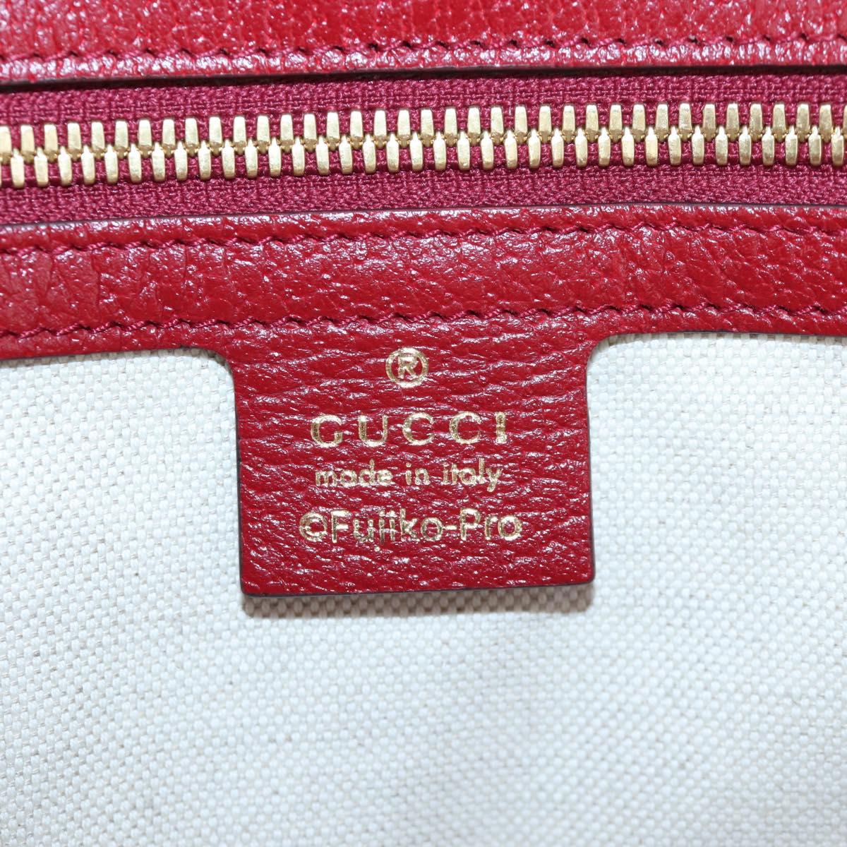 GUCCI x Doraemon Micro GG Hand Bag PVC 2way Brown Gold Tone 653952 Auth 167569SM