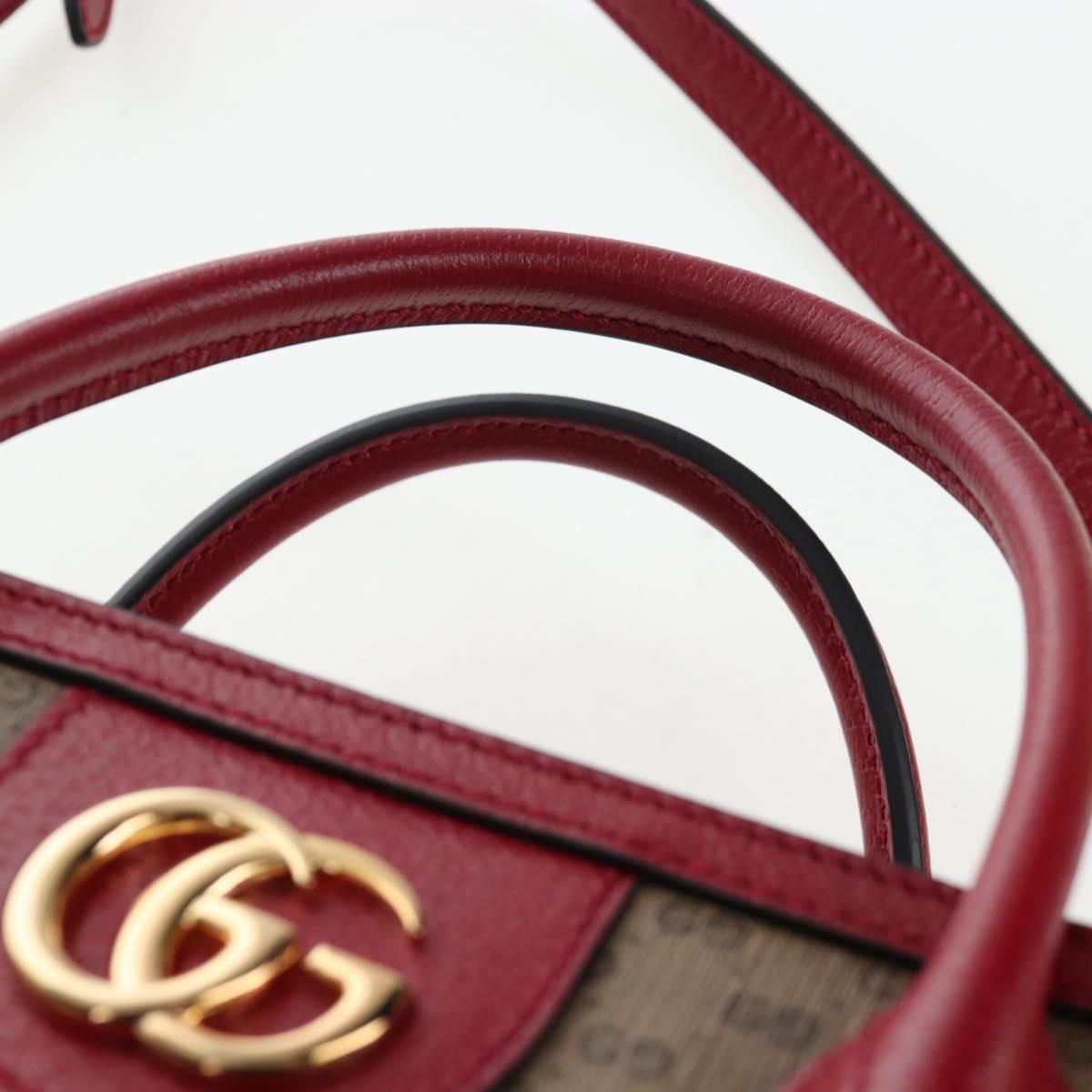GUCCI x Doraemon Micro GG Hand Bag PVC 2way Brown Gold Tone 653952 Auth 167569SM