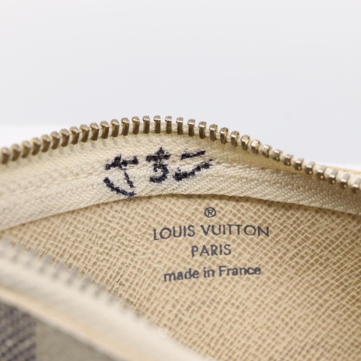 LOUIS VUITTON Damier Azur Pochette Cles Coin Purse N62659 LV Auth 167583