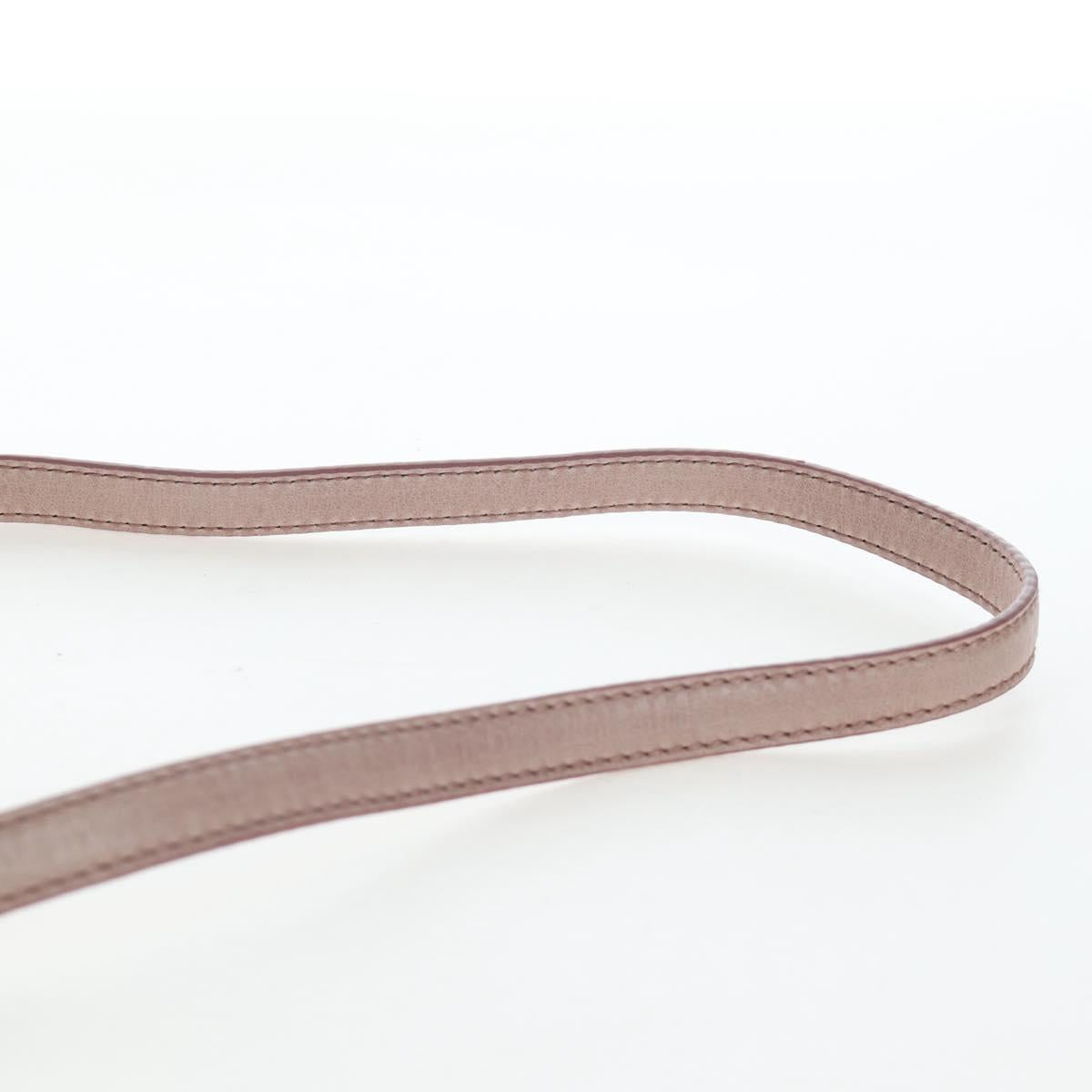 Miu Miu Hand Bag Leather 2way Beige Gold Tone Auth 167601V