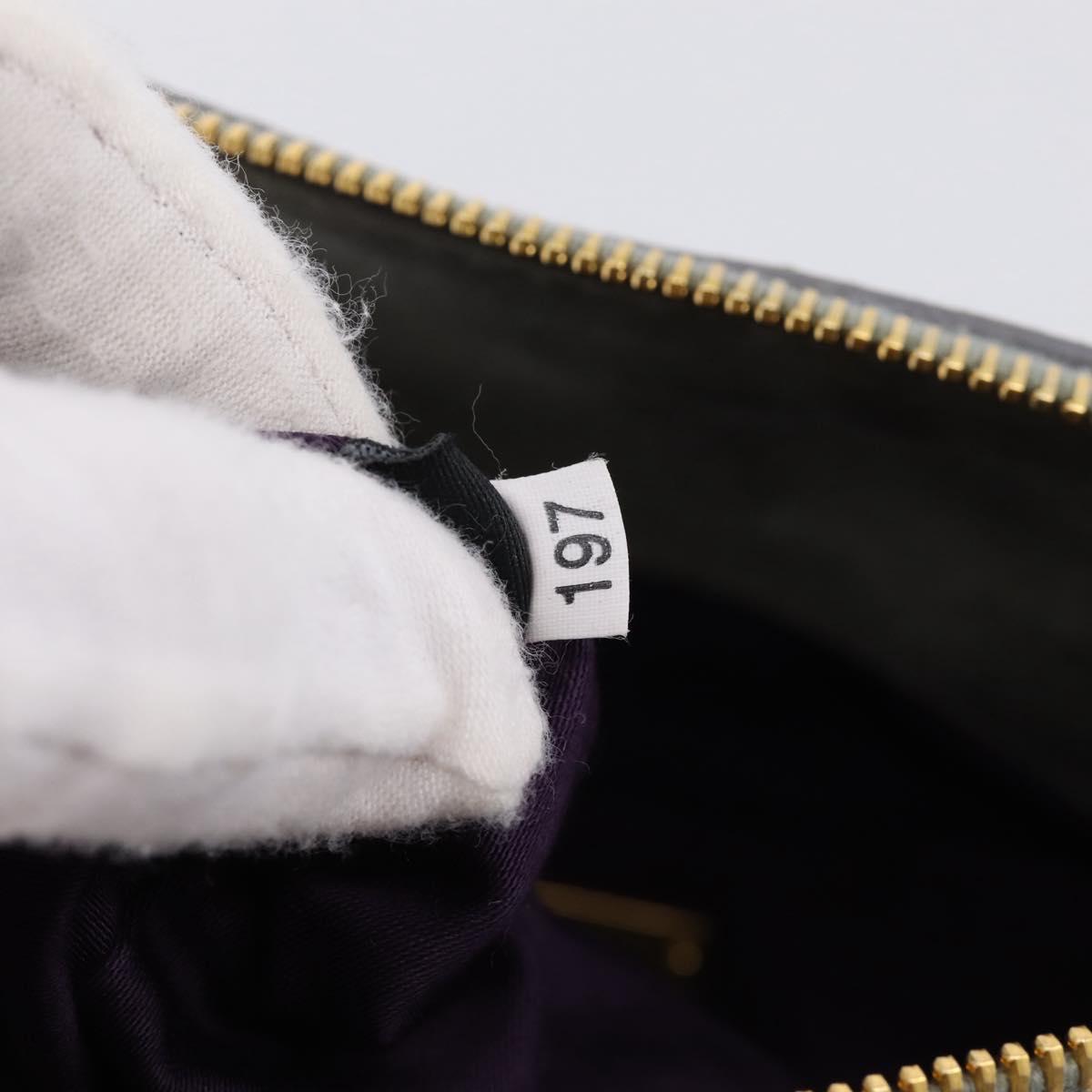 Miu Miu Hand Bag Leather 2way Gray Gold Tone Auth 167606M
