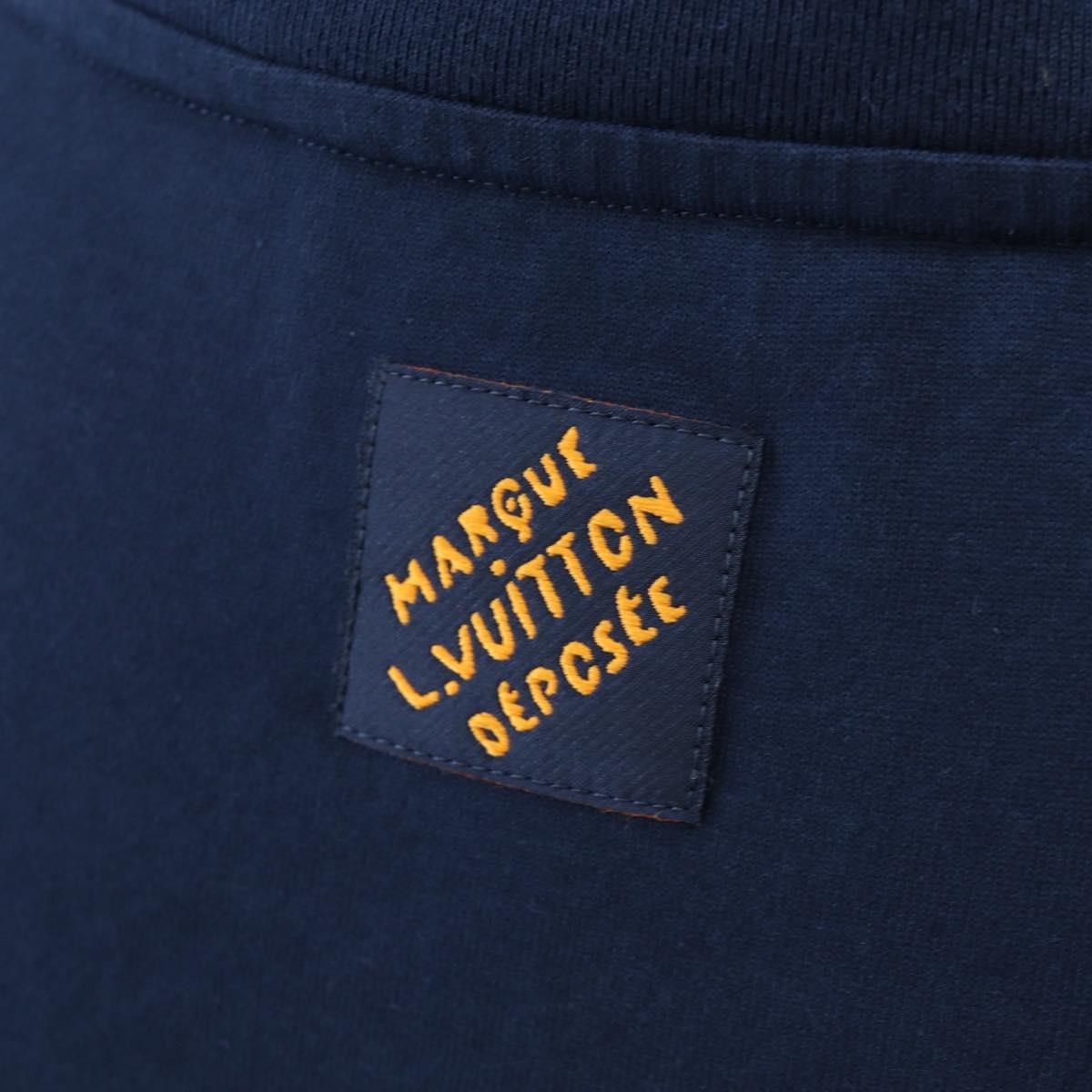 LOUIS VUITTON x NIGO Pharrell Williams T-shirt Navy HTY78WY75 Auth 167608SM