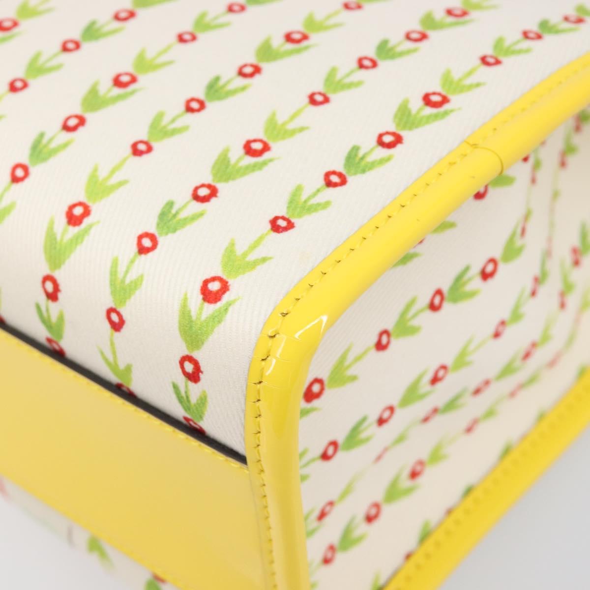 GUCCI Higuchi Yoko Tote Bag Cotton Yellow 605613 Auth 167610SAM