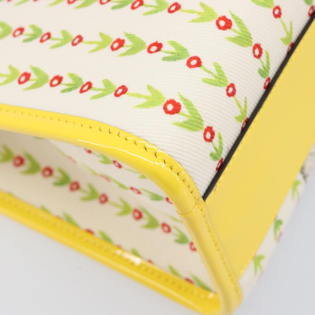 GUCCI Higuchi Yoko Tote Bag Cotton Yellow 605613 Auth 167610SAM