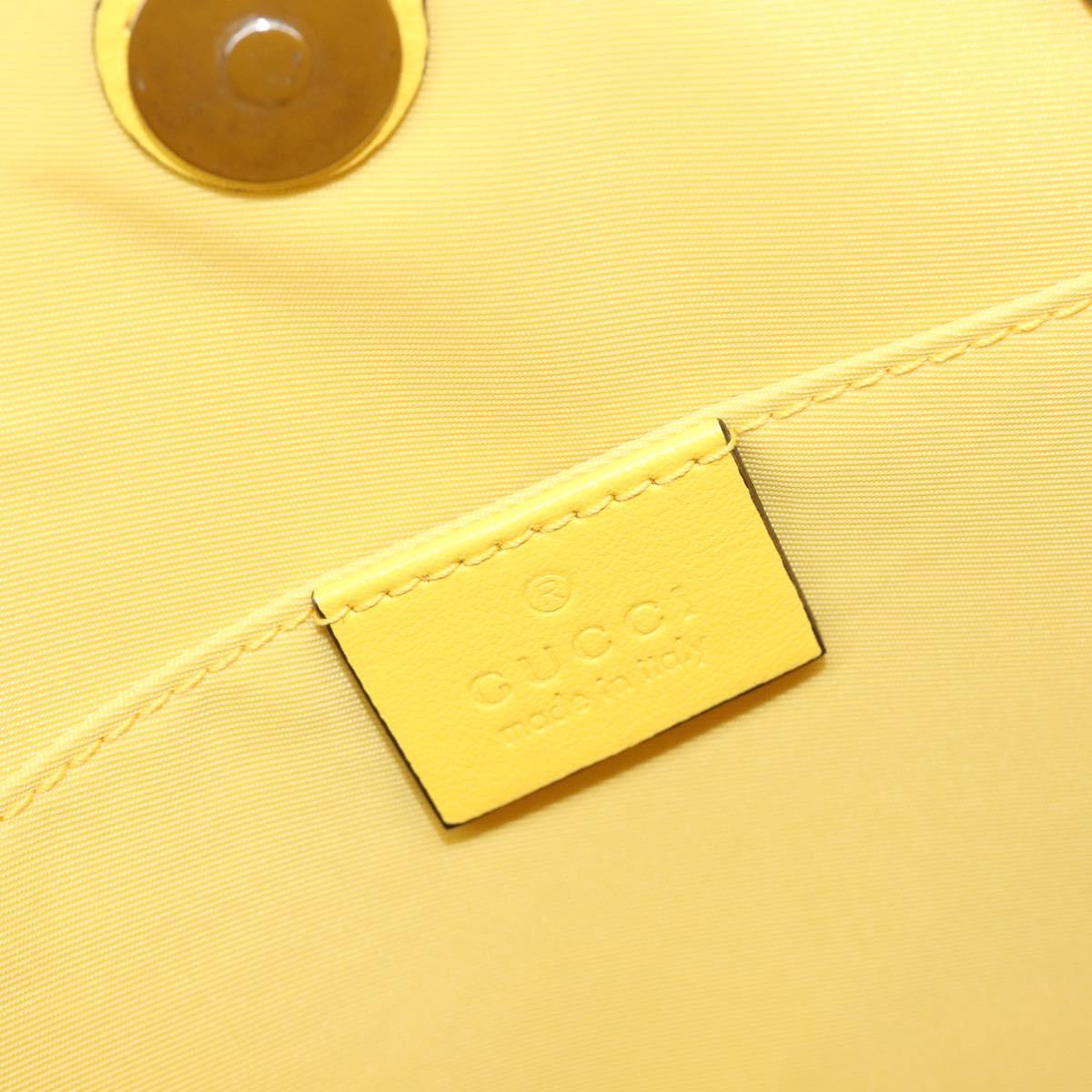 GUCCI Higuchi Yoko Tote Bag Cotton Yellow 605613 Auth 167610SAM