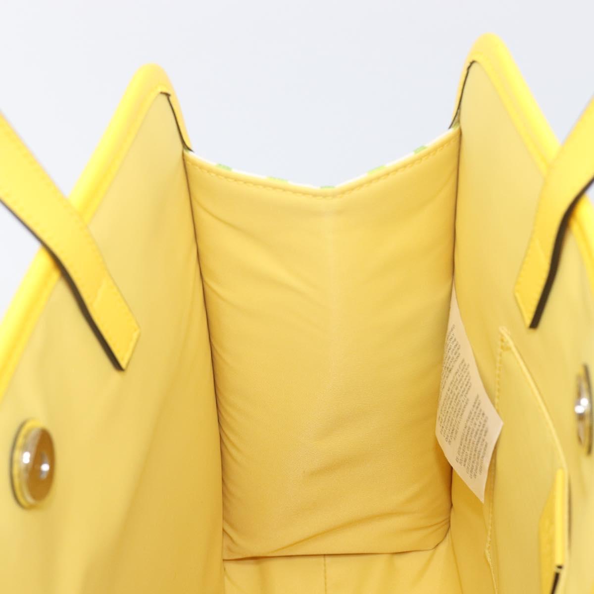 GUCCI Higuchi Yoko Tote Bag Cotton Yellow 605613 Auth 167610SAM