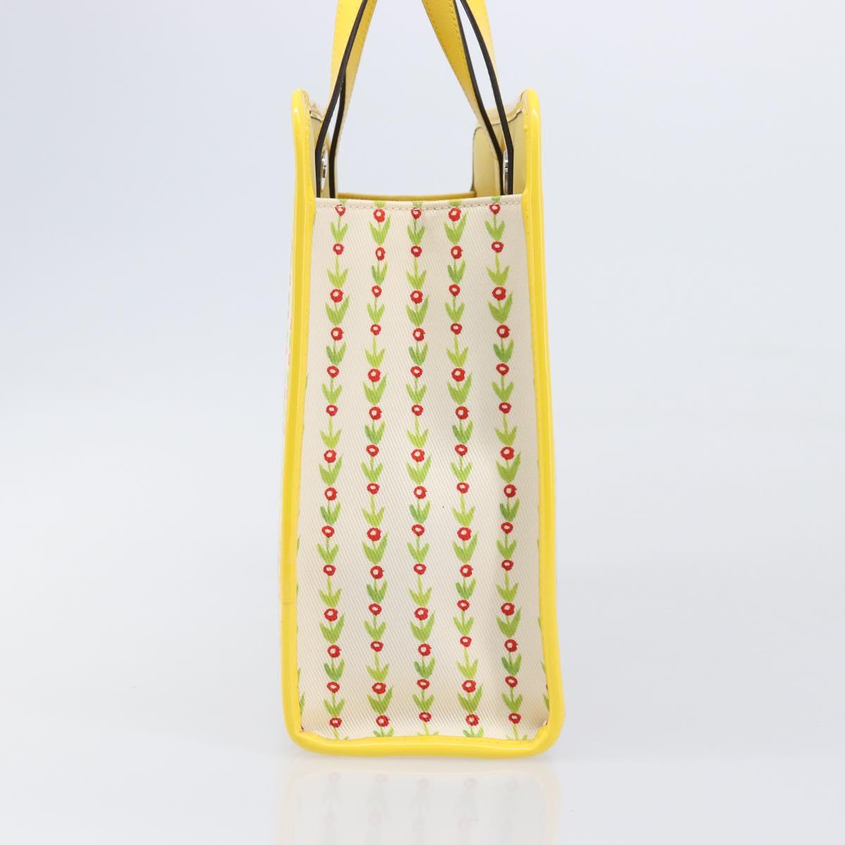 GUCCI Higuchi Yoko Tote Bag Cotton Yellow 605613 Auth 167610SAM